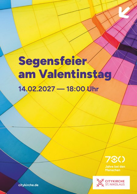 Plakat zur Segensfeier am Valentinstag